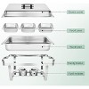 8QT 3 Compartment Rectangular Food Warmer, Stainless Steel Portable Buffet Food Warmer Tray, Stackable for Buffets, Events and Parties - 3 of 3