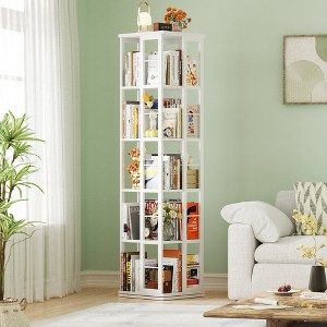 Besiost Freestanding Rotating Bookshlf, 4-Tier Corner Storage Shelf, Bookcase - 1 of 4