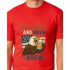 Men's Red White and Brew 4th of July America Adult T-Shirt - 4 of 4