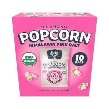 LesserEvil Organic Himalayan Pink Snack Pack Popcorn - 4.6oz/10ct