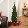 Northlight Pre-Lit Pencil Alpine Artificial Christmas Tree - 4' - Clear Lights - 2 of 4
