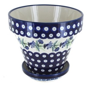 Blue Rose Polish Pottery 891-893 Zaklady Medium Flower Pot - 1 of 1