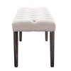 NicBex 45.28" Tufted Velvet Ottoman Bench,Plush Entryway Bench with Wooden Legs,Dining Bench for Entryway,Dining Room&Living Room - 3 of 4