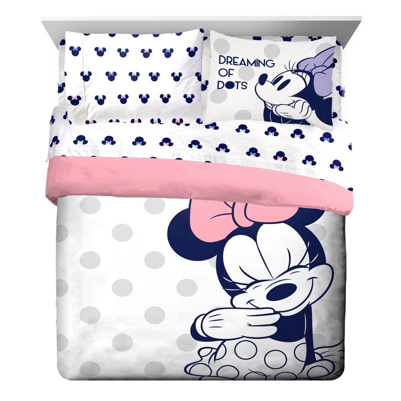 Saturday Park Disney Minnie Mouse Dreaming of Dots 100% Organic Cotton Bed Set, 3 of 10