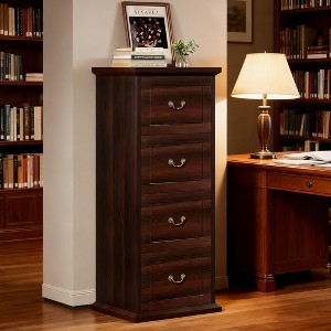 Gulches 2 Drawer Mobile File Cabinet with Lock, Wood Modern Filing Cabinet for Letter Size, Printer Stand with Rolling Wheels - 1 of 4