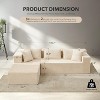 106" Modular Sectional Sofa with Chaise, No Assembly Required Cloud Couch, Deep Seated Upholstered Living Room Couch, Modern L-Shape Design - 2 of 4