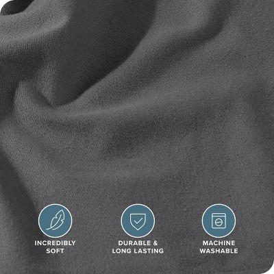 Twin Size Gray Cotton Flannel Deep Pocket Fitted Sheet