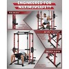 Coucheta Home Gym Power Rack with Pulley System & LAT Pulldown, 1200 LB Heavy Duty Adjustable Squat Rack with Pull Up Bar, Multifunctional Power - 4 of 4