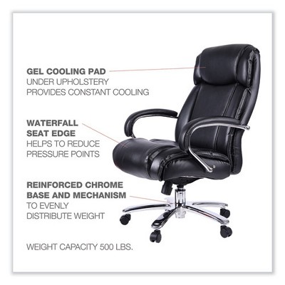 Maxxis Series Black Leather Executive Chair with Chrome Base