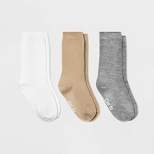 Baby 3pk Knee High Socks - Cat & Jack™ White/Brown/Gray