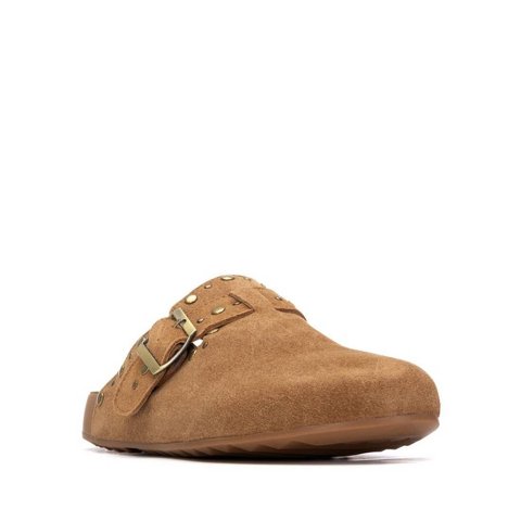 Женские сабо XTI Women's Suede Clog Mule Flats 145121 Camel 8