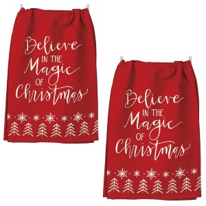 28.0 Inch Magic Of Christmas Set/2 Snowflakes Kitchen Kitchen Towel - 1 of 3