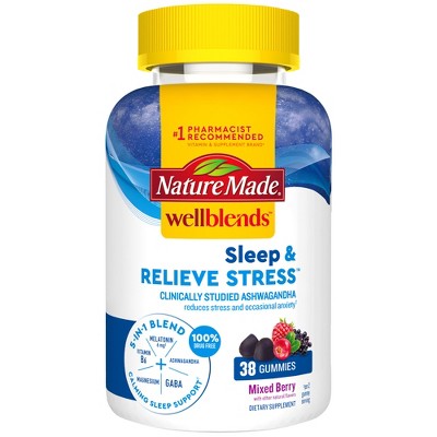 Nature Made Wellblends Sleep & Relieve Stress Gummies - 38ct