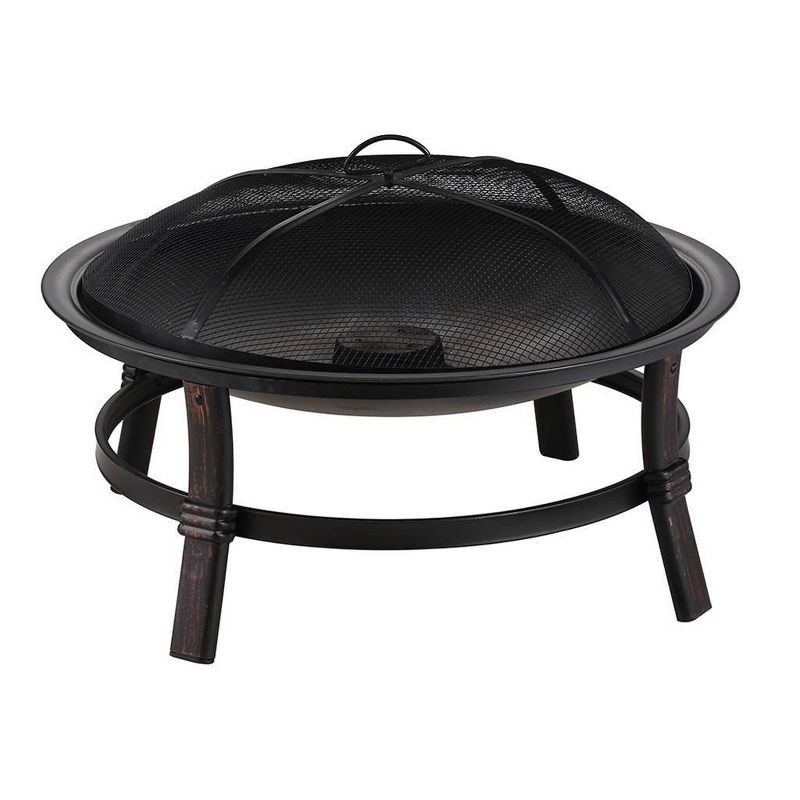 Endless Summer Round Wood Burning Outdoor Fire Pit Copper, 1 of 6
