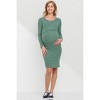 Hello Miz Women's Long Sleeve Bodycon Maternity Nursing Dress - 4 of 4