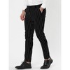 Lars Amadeus Men's Dress Striped Slim Fit Flat Front Business Trousers - 2 of 4