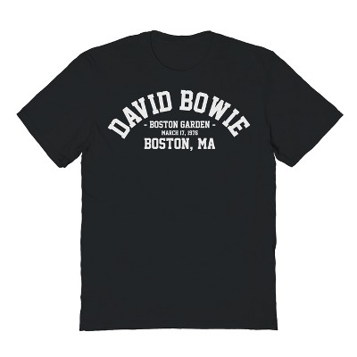 David Bowie Men's Collegiate Short Sleeve Graphic Cotton T-Shirt