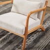 Sapphtopaz Modern Accent Chair with Pillow Upholstered Lounge Reading Chair with Wood Frame Comfy Arm Chair for Living Room, Bedroom - 2 of 4