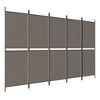 vidaXL 5-Panel Room Divider with Fabric Surface - Modern Decorative Screen in Anthracite - 2 of 4