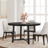 47" Round Industrial Dinner Table for 4 to 6, Circle Wooden Kitchen Table with Sturdy Metal Frame & Rustic Finish for Dining Room, Kitchen - 2 of 4