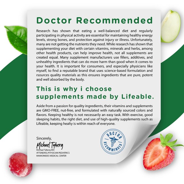 Lifeable Vitamina B12 para Adultos, para Energía Celular, Vegano, 90 Gomitas 5