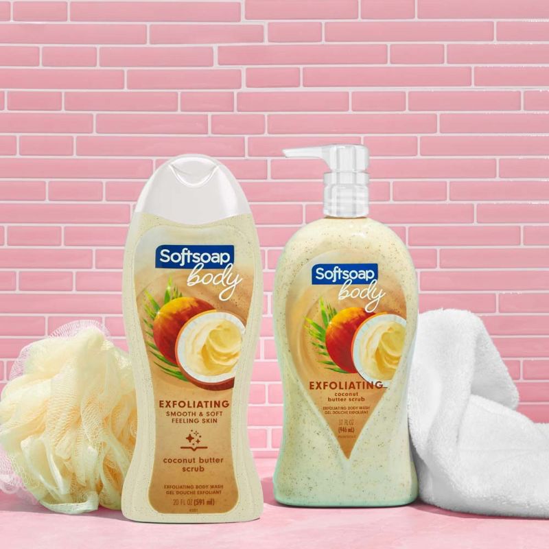 Softsoap Body Wash Coconut Butter Scrub - 20 fl oz/4ct, 3 of 9