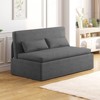 Mjkone Queen Size Pull Out Sofa Bed, 2-in-1 Modern Pull Out Linen Sleeper Sofa Couch - 2 of 4