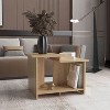 Okak Rectangle Modern Lift Top Coffee Table with Casters and 1 Open Shelf for Living Room/Office, Space-Saving - 2 of 4