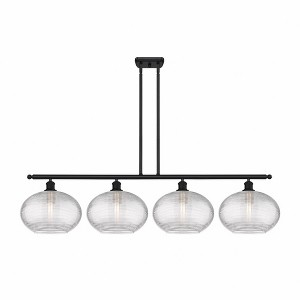 Ithaca - 4 Light Stem Hung Island In Industrial Style-11.25 Inches Tall and 50.25 Inches Wide - 1 of 1