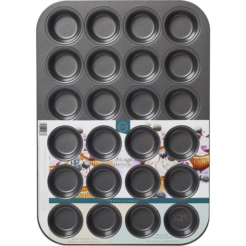 Chicago Metallic Professional 24-Cup Non-Stick Mini-Muffin Pan, 15.75-Inch-by-11-Inch, 5 of 6