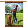 Golf Day Spring House Flag Cart Golfer Bag Cart 28" x 40" Briarwood Lane - 2 of 4
