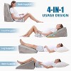 LISM 12 Inch Memory Foam Bed Wedge Pillow with Washable Cover - 2 of 4