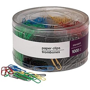 MyOfficeInnovations #1 Size Vinyl-Coated Paper Clips 1000/Tub 480108 - 1 of 3