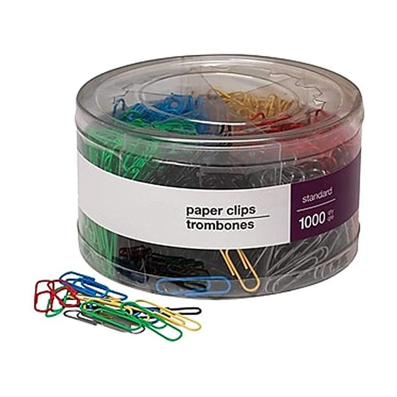 MyOfficeInnovations #1 Size Vinyl-Coated Paper Clips 1000/Tub 480108, 1 of 4