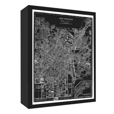 11" x 14" Los Angeles Map Decorative Wall Art - PTM Images