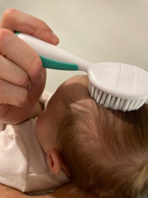 Set Brosse Et Peigne First Steps Pour Bébé - Doux Et Léger, Couleur Blanc