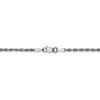 Black Bow Jewelry 2.25mm 10k White Gold D/C Quadruple Rope Chain Anklet - 3 of 4
