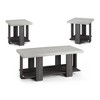 Wooden Modern 3-Piece Coffee and End Table Set with Rectangular and Square Tables and Wooden Tops for Living Room - 2 of 4