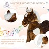 Whisen Kids’ Plush Rocking Horse with Tail Wagging, Music and Saddle , Rocker Horse Chair Toy Gift for 36+ Months - Dark Brown - 4 of 4