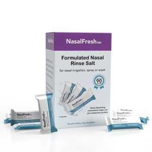 NasalFresh MD Saline Packets, Quick Dissolving, Single Use Count Refill Pack - 3.75g/90ct - 1 of 4