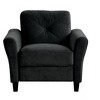 TiramisuBest Comfortable Velvet Sectional Sofa Couch, Modern Couch for Living Room, Bedroom, Office & Small Spaces, Black - 2 of 4
