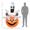 Polyester 6' Halloween Inflatable Outdoor Decoration Jack O' Lantern And Ghost, Inflatable Led Yard Decoration For Garden, Lawn - image 3 of 4