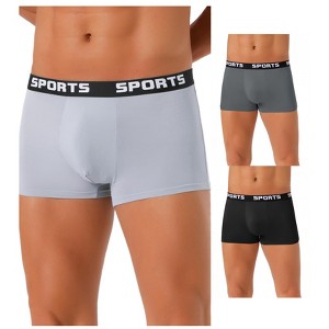 INSPIRE CHIC Men's 3 Pack Short Leg Stretch Underwear Boxer Briefs - 1 of 4