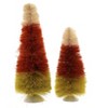 Dept 56 Accessories 8.5 Inch Candy Corn Trees Set Of 2 Halloween Village Accessory Bottle Brush Trees - 2 of 2