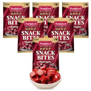 Bridgford Beef Snack Bites 4 oz - Ready-to-Eat Beef Snacks for On-the-Go Snacking - Gluten-Free Zero Carbs Meat Snacks for Adults - 1 of 4