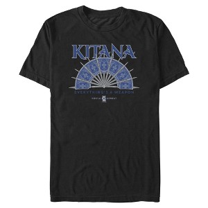 Mens Mortal Kombat II Kitana Steel Fan Everything Catchphrase T Shirt - 1 of 4