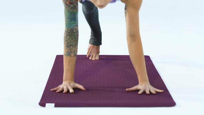 Gaiam Performance Yoga Mat - Maroon/Teal Blue (6mm), 2 of 5, play video