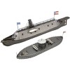 Model Kit  USS Monitor and USS Merrimack Ironclad Warships "Battle of the Ironclads" Steel Model Kit by Metal Earth - 2 of 4