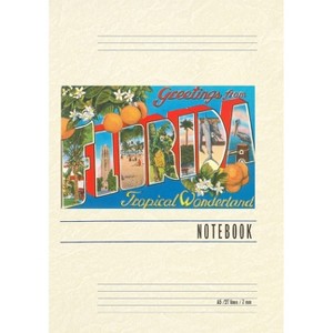 Vintage Lined Notebook Greetings from Florida - (Paperback) - 1 of 1