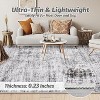 9x12,Runner Rug Soft Vintage Distressed Washable Rug Runners for Hallways Non-Slip Kitchen Runner Low Pile Retro Abstract Grey - 4 of 4
